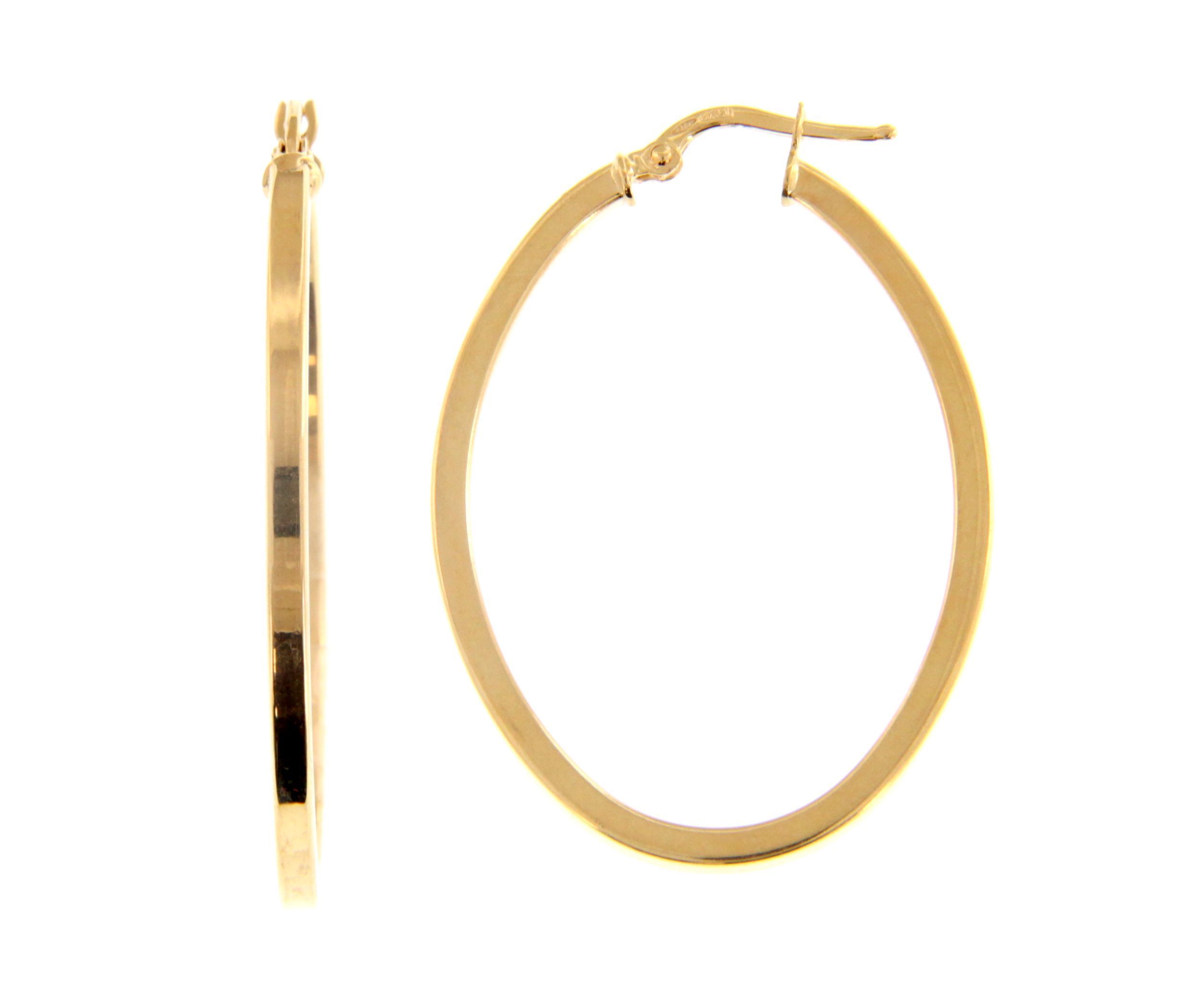 Golden hoop earrings 14k (code S241895)